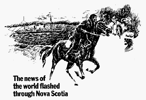 Nova Scotia Pony Express, 1849: AP courier departing Halifax