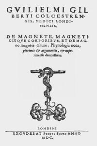Title Page 1600 edition, De Magnete, by William Gilbert