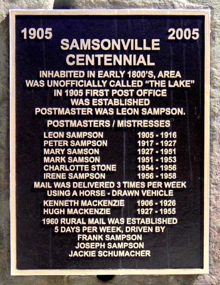Nova Scotia: Samsonville centennial