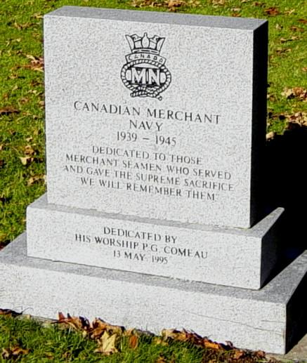 Shelburne war memorial: Merchant Navy monument