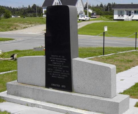 Woods Harbour war memorial, back