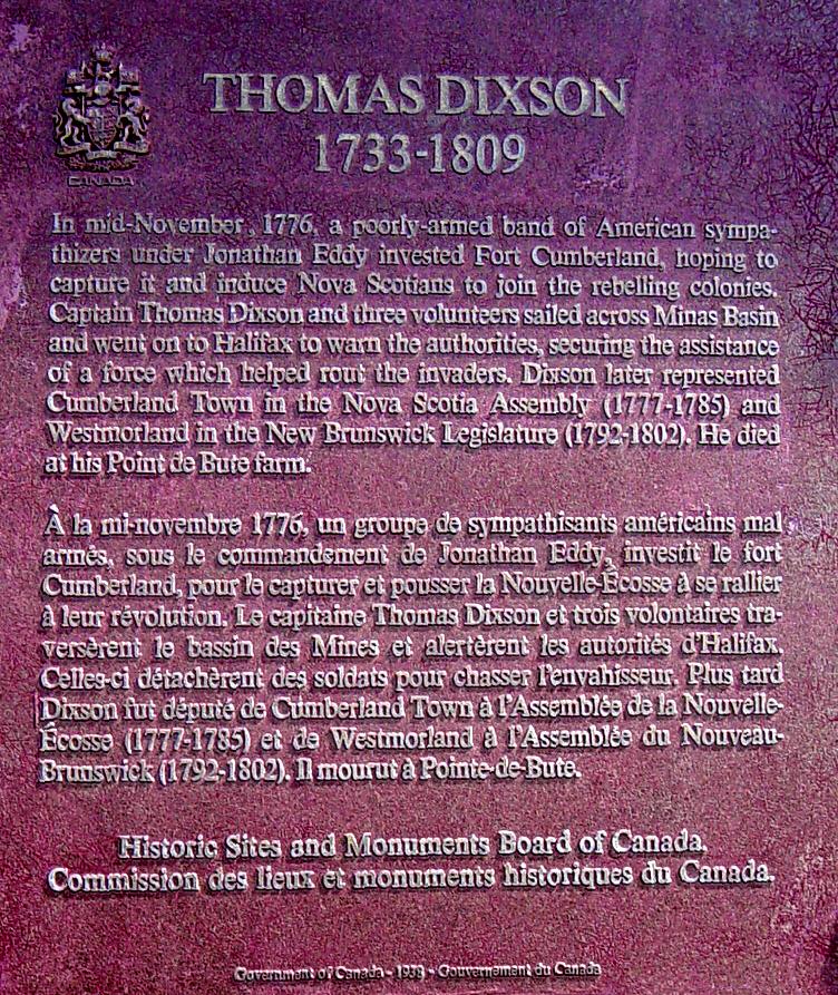 Thomas Dixson, 1733-1809