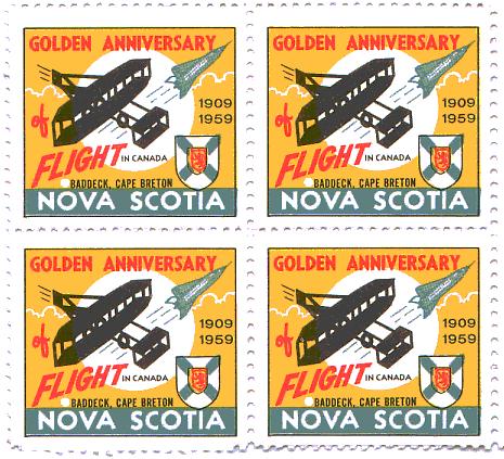 Fiftieth anniversary, 1959, of the first flight in Canada
