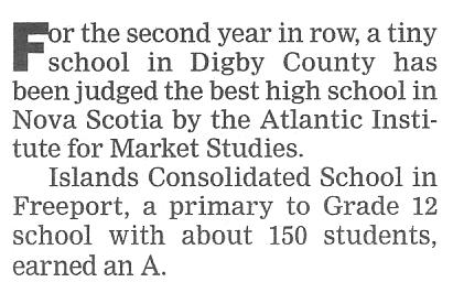 Islands Consolidated School: best-rated high school