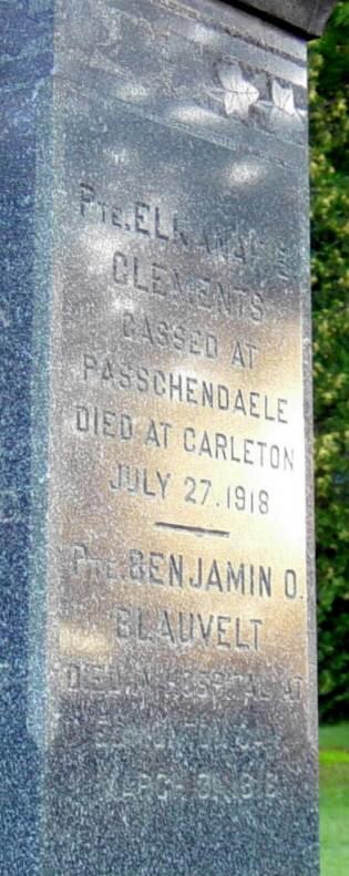 Carleton: war memorial, east face