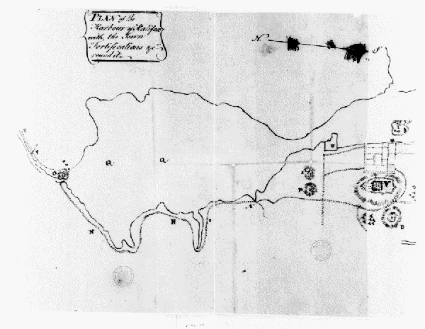 September 1780: Sheet 1, Map of Halifax Harbour with Fortifications