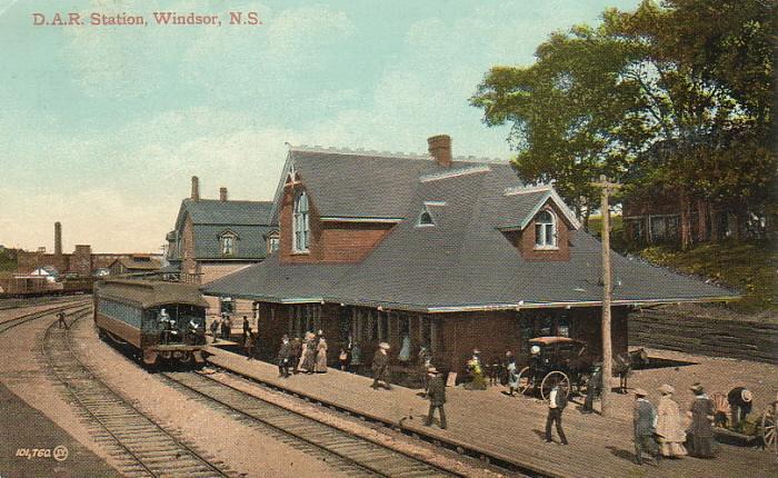 Dominion Atlantic Railway station at Windsor, Nova Scotia