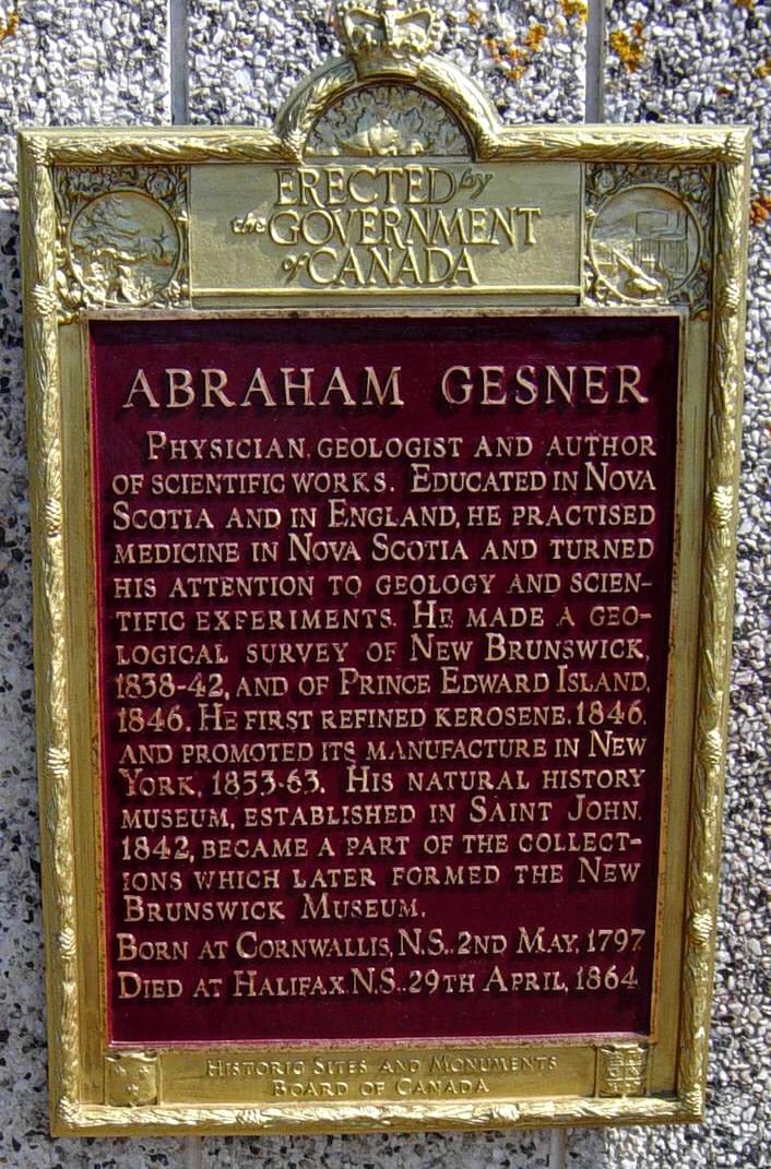 Abraham Gesner Memorial Plaque