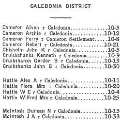 Nova Scotia: Caledonia Mutual Telephone Company directory, 1946