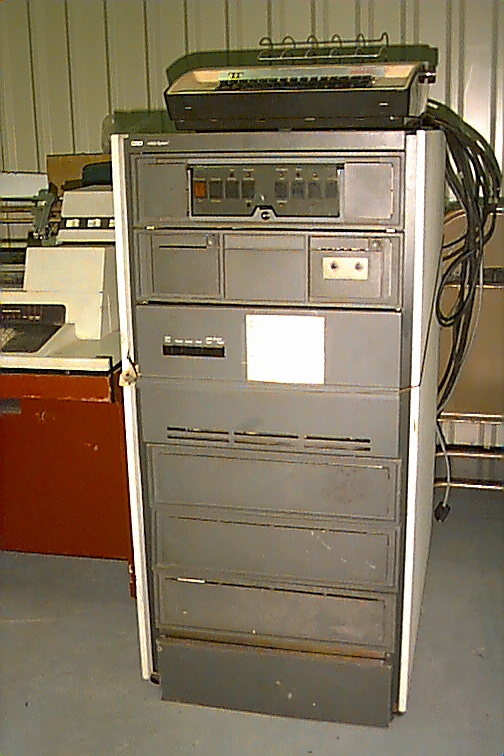NCR 399 computer: Cabinet holding electronics and data storage units