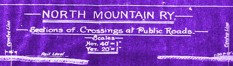 Nova Scotia: North Mountain Railway, Crossings at Public Roads, April 1912