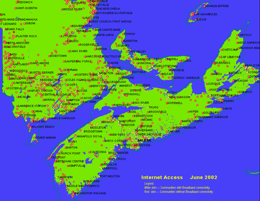 Nova Scotia: Internet connectivity in 2002