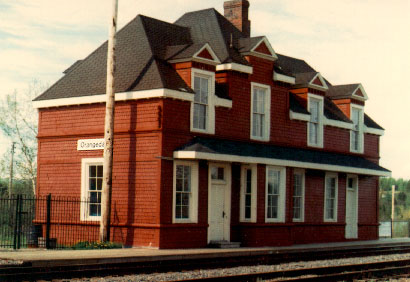 Nova Scotia: Railway Station at Orangedale, Inverness County, built in 1886