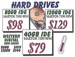 Hard drive prices in Halifax, 27 March 2004