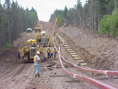 Pipeline installation, 1999