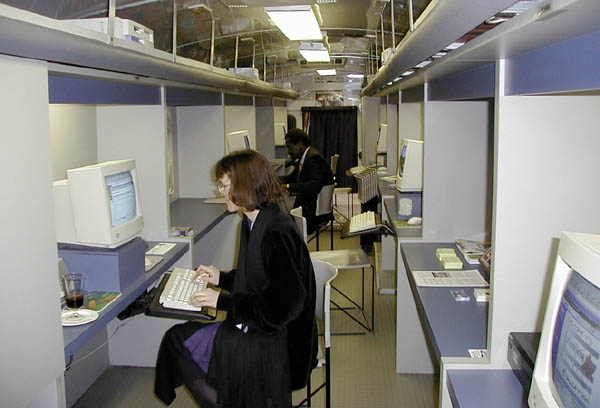 Inside the IBM Computer School Bus