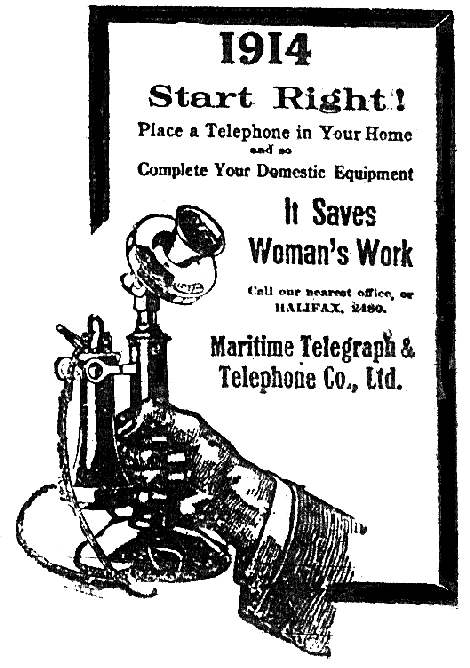 Nova Scotia: MT&T ad 1914