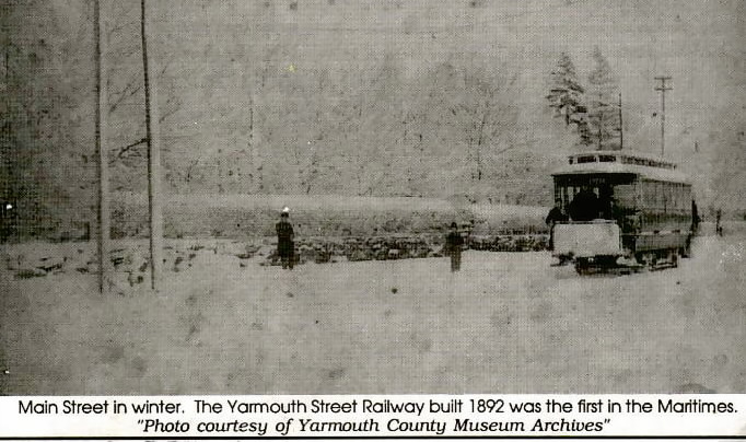 Nova Scotia: Yarmouth electric streetcar in winter