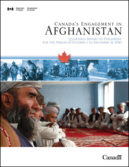 Canada's engagement in Afghanistan - quarterly report to Parliament for the period of October 1 to December 31, 2010