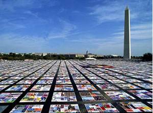 AIDS Memorial Quilt in San Francisco containing more than 44 000 3-by-6-foot panels