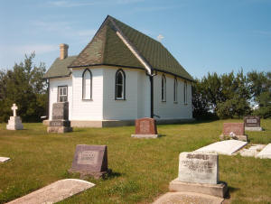 The Cemetery With A View Of The Rear Of The Church