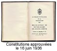 Constitutions approuvées le 16 juin 1936