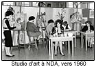 Studio d'art à NDA, vers 1960
