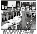 Studio de peinture de Sr M.-Agnès à la maison mère de Memramcook