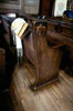 Interior pew with tallis, 1978