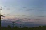 View of the blue sky climate