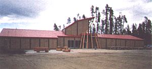 view of the nearly finished interpretive centre