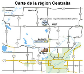 Carte de la région de Centralta