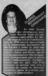 Article présentant Constance Clarke Boudreault.