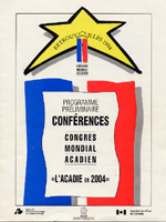 Programme du Congrès Mondial Acadien de 1994.