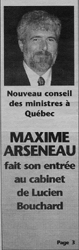 Article sur Maxime Arseneau au cabinet.