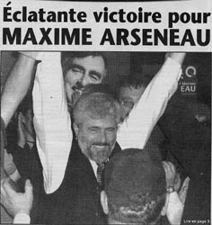 Victoire de Maxime Arseneau.