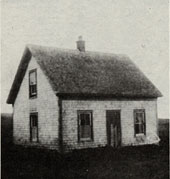 Première maison d'Augustin Lebourdais, qui servait de centrale télégraphique à Grosse-Île.