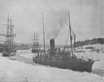  [Picture of the Stanley 2 - one of the first icebreakers] 