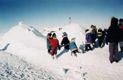 Students Outside Iglu