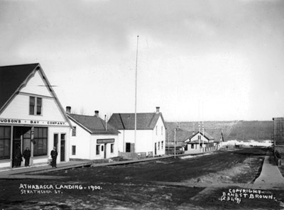 Athabasca Landing, Strathcona street, 1900