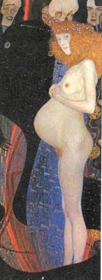 Cover GUSTAV KLIMT Austrian 1862-1918 Hope I 1903 Oil on canvas, 74 1/2 x 26 3/8 in. (189.2 x 67.0 cm.) THE NATIONAL GALLERY OF CANADA, OTTAWA (16579) Purchased 1970 -  Couverture GUSTAV KLIMT Autriche 1862-1918 Espoir I 1903 Huile sur toile, 74 1/2 x 26 3/8 po (189.2 x 67.0 cm) GALERIE NATIONALE DU CANADA, OTTAWA (16579) Acquis en 1970