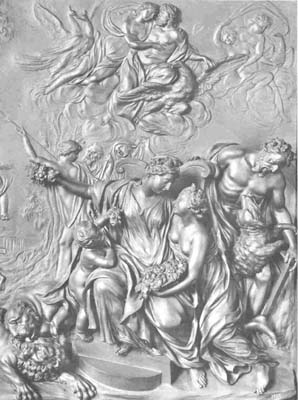 9 MASSIMILIANO SOLDANI Italian, 1656-1740 Flora and Pomona (detail of the relief Spring) 1711 Bronze BAYERISCHES NATIONALMUSEUM, MUNICH - 9 MASSIMILIANO SOLDANI Italie, 1656-1740 Flore et Pomone (dtail du relief Printemps) 1711 Bronze BAYERISCHES NATIONALMUSEUM, MUNICH