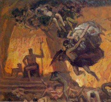 Couverture Charles Huot Esquisse pour L'Enfer vers 1888