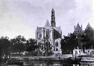 2 Jan van der Heyden, Dutch, 1637-1712 View of the West Church at Amsterdam. Before 1672. Oil on panel, 16 x 22 7/8 The Wallace Collection, London (Reproduced by permission of the Trustees of the Wallace Collection.)