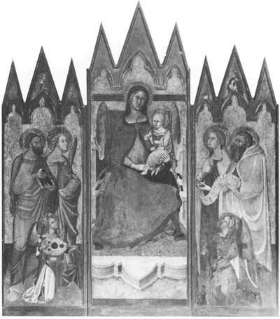 8 Bartolo di Fredi (Italie, v. 1330-1410) Madonne et Enfant avec des saintes et des anges v. 1366 Dtrempe sur bois, 267 x 184 cm Galerie nationale de l'Ombrie, Prouse