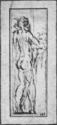 7 Francesco Parmigianino, Italian, 1503-1540 Study of a Child Angel for the Madonna dal collo lungo Pen and wash, 2 7/16 x 7/8, 6.2 x 2.2 cm No. 0584d Louvre, Paris