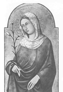 10 Ugolino Di Nerio Une Sainte v. 1325-1330 Dtrempe sur bois, 73 x 41,3 cm Jadis de la collection F. D. Lycett Green