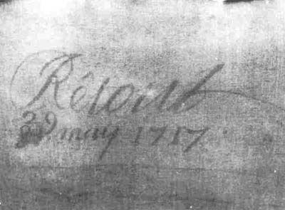 3 Inscription qui se trouvait au verso de la toile originale reproduite; voir fig.1.