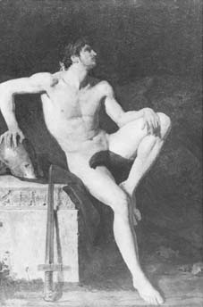 4 Jean-Germain Drouais Seated Gladiator 1785 Oil on canvas, 193 x 128.5 cm Rouen, Muse des beaux-arts