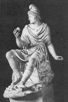 13 Paris Seated Marble Statue (Roman) Vatican Museum